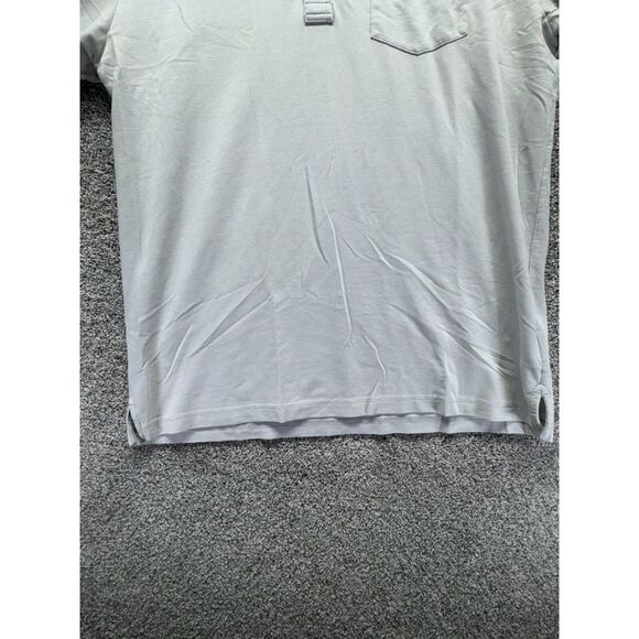 Travis Mathew Mens Polo Shirt Golf X-Large Off-White Pima Cotton Blend Brickyard - Picture 2 of 11
